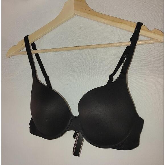 Victoria's Secret Body by Victoria Perfect Shape Bra Black Lace Demi 34B - Picture 2 of 6